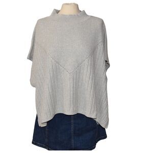 GAP Kids Gray Knit Sweater Poncho XXL (14-16) NWT Cozy Minimalist Layer  Preppy